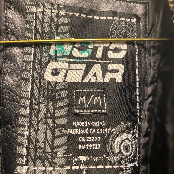Moto Gear Faux Leather Jacket - Picture 2 of 3